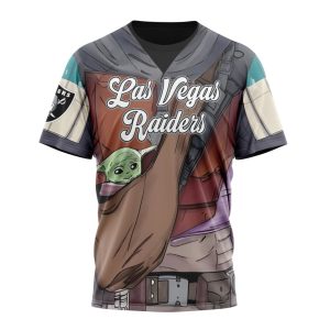 Personalized NFL Las Vegas Raiders Specialized Mandalorian And Baby Yoda Unisex Tshirt TS3376