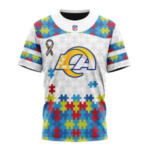 Personalized NFL Los Angeles Rams Autism Awareness Unisex Tshirt TS3399