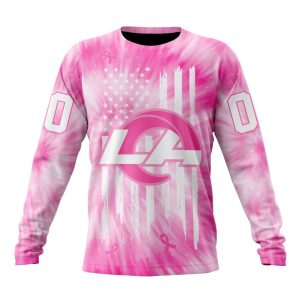 Personalized NFL Los Angeles Rams Special Pink Tie-Dye Unisex Sweatshirt SWS696
