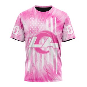 Personalized NFL Los Angeles Rams Special Pink Tie-Dye Unisex Tshirt TS3413