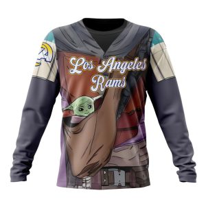 Personalized NFL Los Angeles Rams Specialized Mandalorian And Baby Yoda Unisex Sweatshirt SWS699