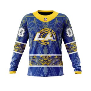 Personalized NFL Los Angeles Rams Specialized Native With Samoa Culture Unisex Sweatshirt SWS700