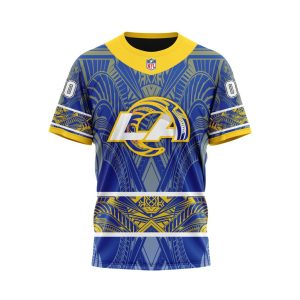 Personalized NFL Los Angeles Rams Specialized Native With Samoa Culture Unisex Tshirt TS3417
