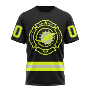 Personalized NFL Miami Dolphins Special FireFighter Uniform Design Unisex Tshirt TS3428