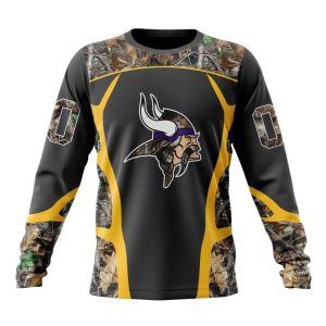 Personalized NFL Minnesota Vikings Camo Hunting Design Unisex Sweatshirt SWS723