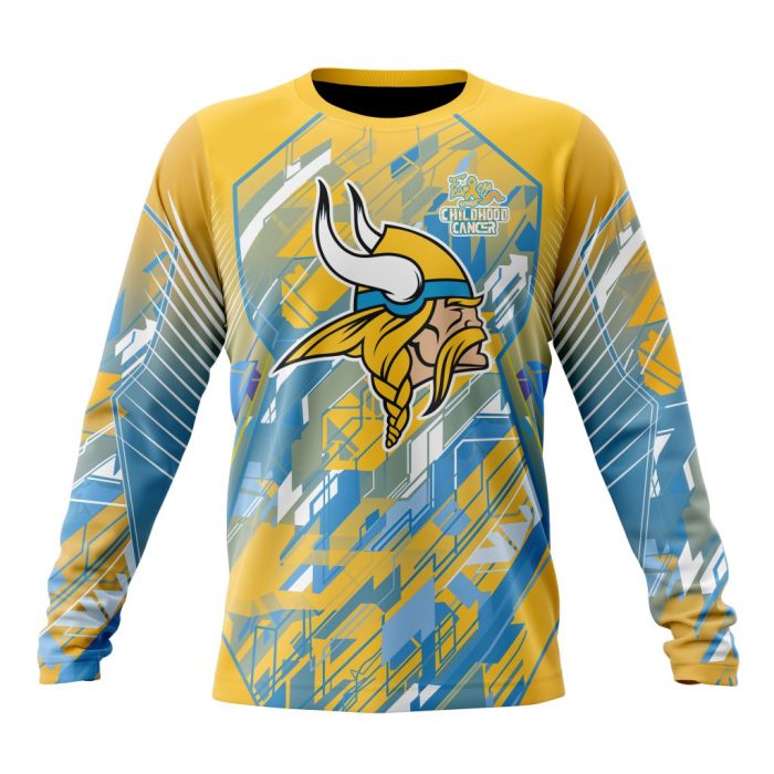 Personalized NFL Minnesota Vikings Fearless Against Childhood Cancers Unisex Sweatshirt SWS724