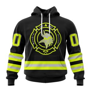 Personalized NFL Minnesota Vikings Special FireFighter Uniform Design Unisex Hoodie TH1594