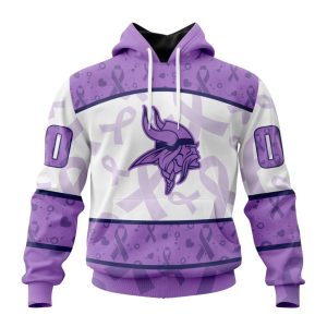 Personalized NFL Minnesota Vikings Special Lavender Fights Cancer Unisex Hoodie TH1597