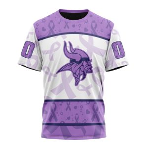 Personalized NFL Minnesota Vikings Special Lavender Fights Cancer Unisex Tshirt TS3451