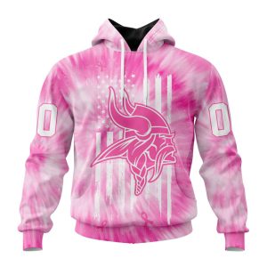 Personalized NFL Minnesota Vikings Special Pink Tie-Dye Unisex Hoodie TH1599