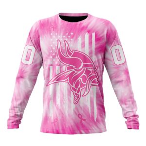Personalized NFL Minnesota Vikings Special Pink Tie-Dye Unisex Sweatshirt SWS736
