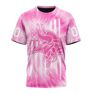 Personalized NFL Minnesota Vikings Special Pink Tie-Dye Unisex Tshirt TS3453