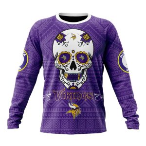 Personalized NFL Minnesota Vikings Specialized Kits For Dia De Muertos Unisex Sweatshirt SWS738