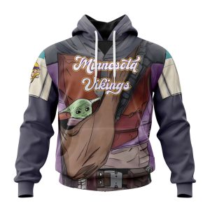 Personalized NFL Minnesota Vikings Specialized Mandalorian And Baby Yoda Unisex Hoodie TH1602