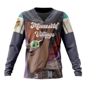 Personalized NFL Minnesota Vikings Specialized Mandalorian And Baby Yoda Unisex Sweatshirt SWS739