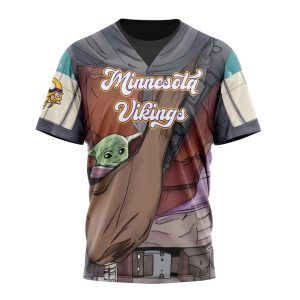 Personalized NFL Minnesota Vikings Specialized Mandalorian And Baby Yoda Unisex Tshirt TS3456