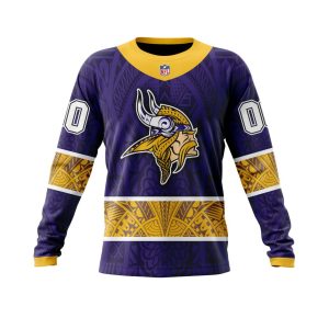 Personalized NFL Minnesota Vikings Specialized Native With Samoa Culture Unisex Sweatshirt SWS740