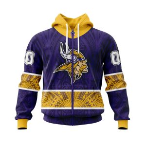Personalized NFL Minnesota Vikings Specialized Native With Samoa Culture Unisex Zip Hoodie TZH0909