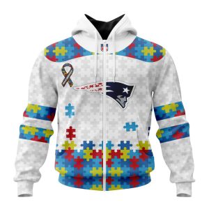 Personalized NFL New England Patriots Autism Awareness Design Unisex Hoodie TZH0912