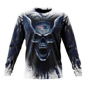 Personalized NFL New England Patriots Special Kits With Skull Art Unisex Sweatshirt SWS754