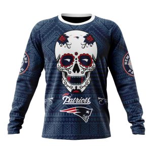 Personalized NFL New England Patriots Specialized Kits For Dia De Muertos Unisex Sweatshirt SWS759