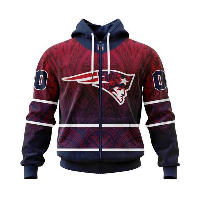 Personalized NFL New England Patriots Specialized Native With Samoa Culture Unisex Zip Hoodie TZH0930