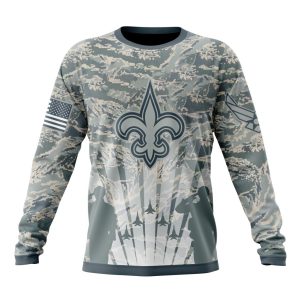 Personalized NFL New Orleans Saints Honor US Air Force Veterans Unisex Sweatshirt SWS767