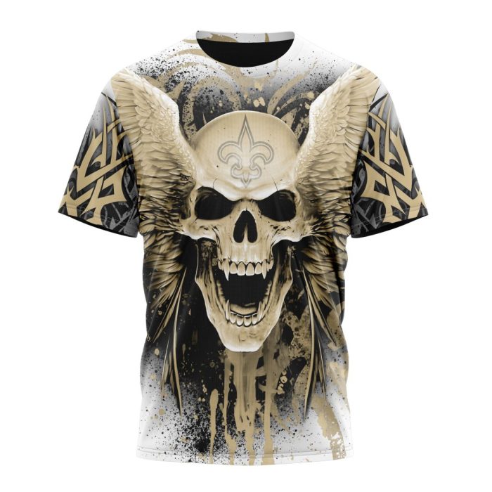 Personalized NFL New Orleans Saints Special Kits With Skull Art Unisex Tshirt TS3491