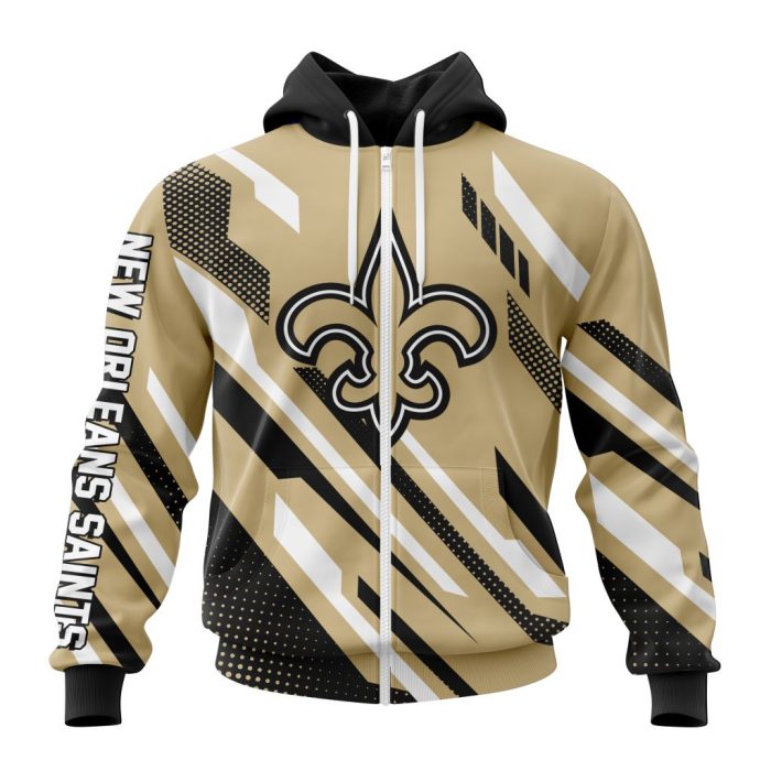 Personalized NFL New Orleans Saints Special MotoCross Concept Unisex Zip Hoodie TZH0945