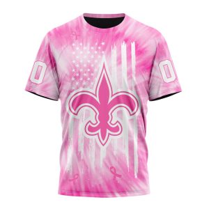 Personalized NFL New Orleans Saints Special Pink Tie-Dye Unisex Tshirt TS3494