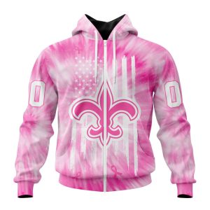 Personalized NFL New Orleans Saints Special Pink Tie-Dye Unisex Zip Hoodie TZH0946