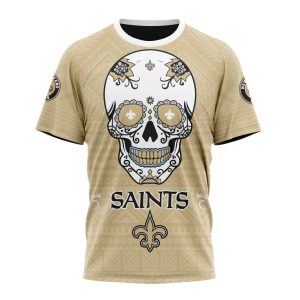 Personalized NFL New Orleans Saints Specialized Kits For Dia De Muertos Unisex Tshirt TS3496