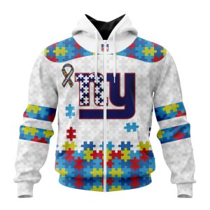 Personalized NFL New York Giants Autism Awareness Design Unisex Hoodie TZH0952
