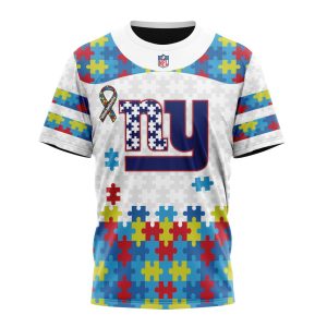 Personalized NFL New York Giants Autism Awareness Unisex Tshirt TS3500