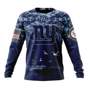 Personalized NFL New York Giants Honor US Navy Veterans Unisex Sweatshirt SWS788