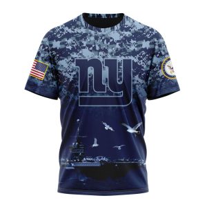 Personalized NFL New York Giants Honor US Navy Veterans Unisex Tshirt TS3505