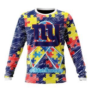 Personalized NFL New York Giants Puzzle Autism Awareness Unisex Sweatshirt SWS791