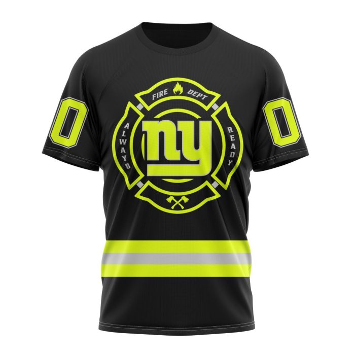 Personalized NFL New York Giants Special FireFighter Uniform Design Unisex Tshirt TS3509