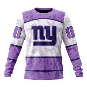Personalized NFL New York Giants Special Lavender Fights Cancer Unisex Sweatshirt SWS795