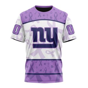Personalized NFL New York Giants Special Lavender Fights Cancer Unisex Tshirt TS3512