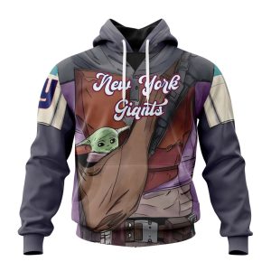 Personalized NFL New York Giants Specialized Mandalorian And Baby Yoda Unisex Hoodie TH1663