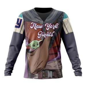 Personalized NFL New York Giants Specialized Mandalorian And Baby Yoda Unisex Sweatshirt SWS800