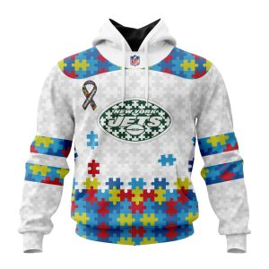 Personalized NFL New York Jets Autism Awareness Design Unisex Hoodie TH1666