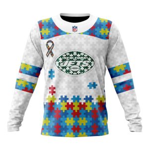 Personalized NFL New York Jets Autism Awareness Design Unisex Sweatshirt SWS803
