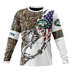 Personalized NFL New York Jets Fishing With Flag Of The United States Unisex Sweatshirt SWS806