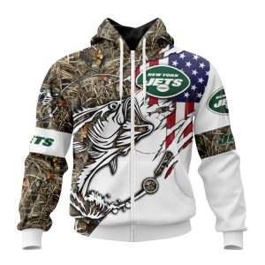Personalized NFL New York Jets Fishing With Flag Of The United States Unisex Zip Hoodie TZH0975