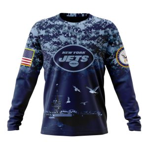 Personalized NFL New York Jets Honor US Navy Veterans Unisex Sweatshirt SWS808