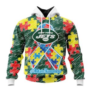 Personalized NFL New York Jets Puzzle Autism Awareness Unisex Hoodie TH1674