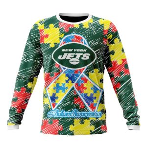 Personalized NFL New York Jets Puzzle Autism Awareness Unisex Sweatshirt SWS811