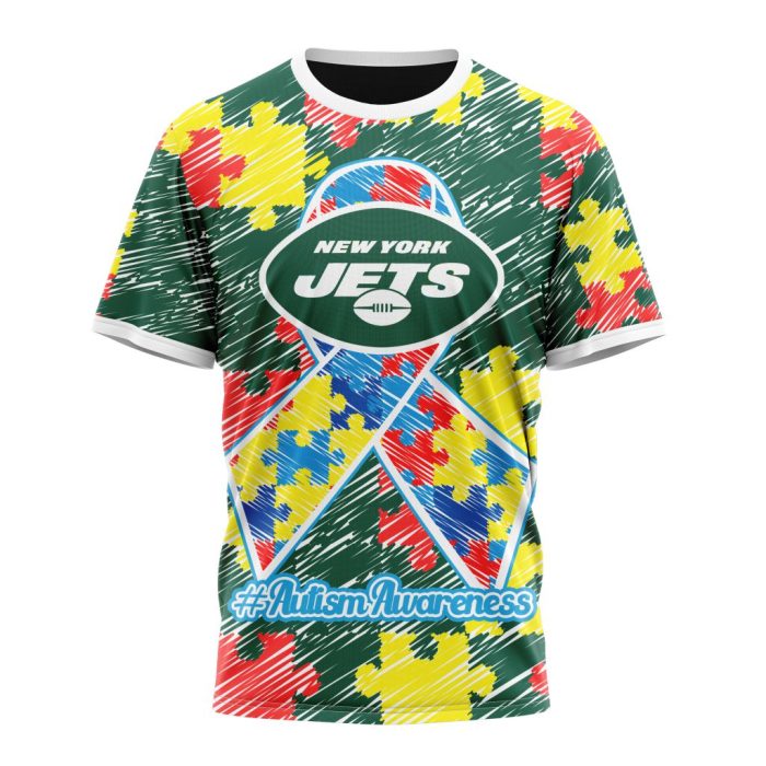 Personalized NFL New York Jets Puzzle Autism Awareness Unisex Tshirt TS3528